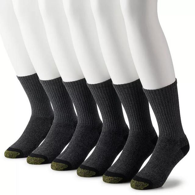 Mens GOLDTOE 6-pack Work Cotton Crew Socks Product Image