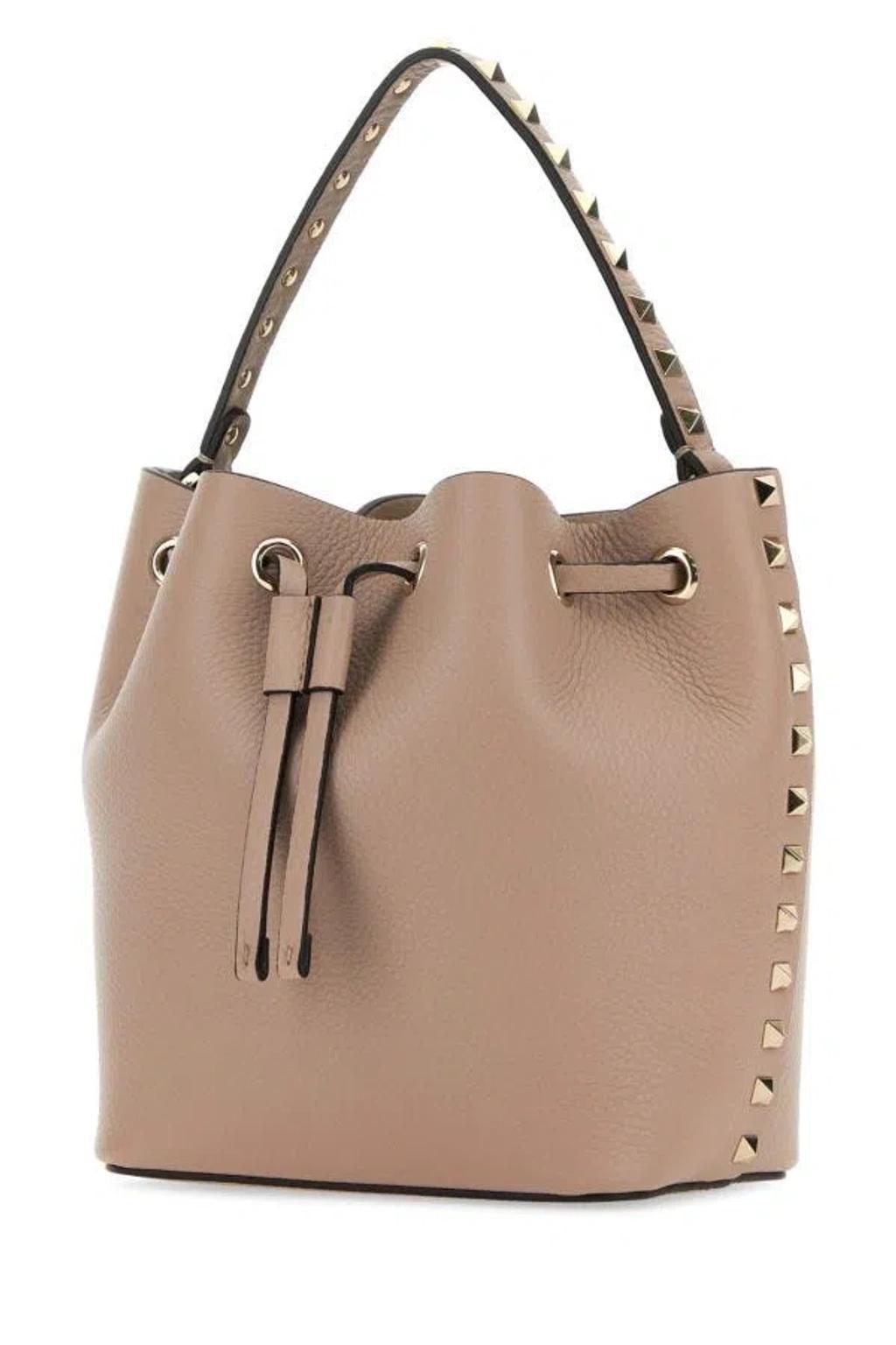 VALENTINO GARAVANI Rockstud Small Bucket Bag In Pink Product Image