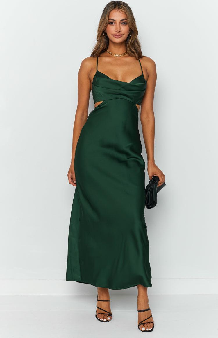 Taleah Cut Out Maxi Dress Green Product Image