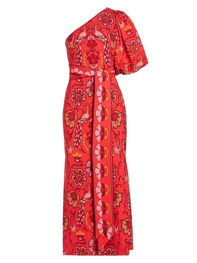 Lucia Floral One-Shoulder Maxi Dress Product Image