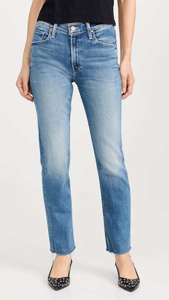 MOTHER The Mid Rise Rider Flood Fray Jeans | Shopbop product image