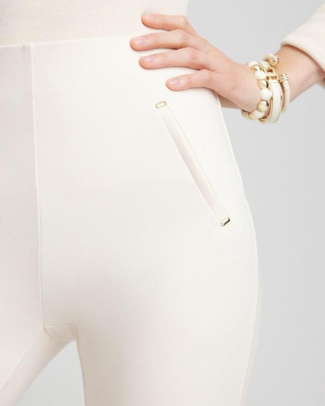 Juliet Ponte Trim Detail Ankle Pants Product Image