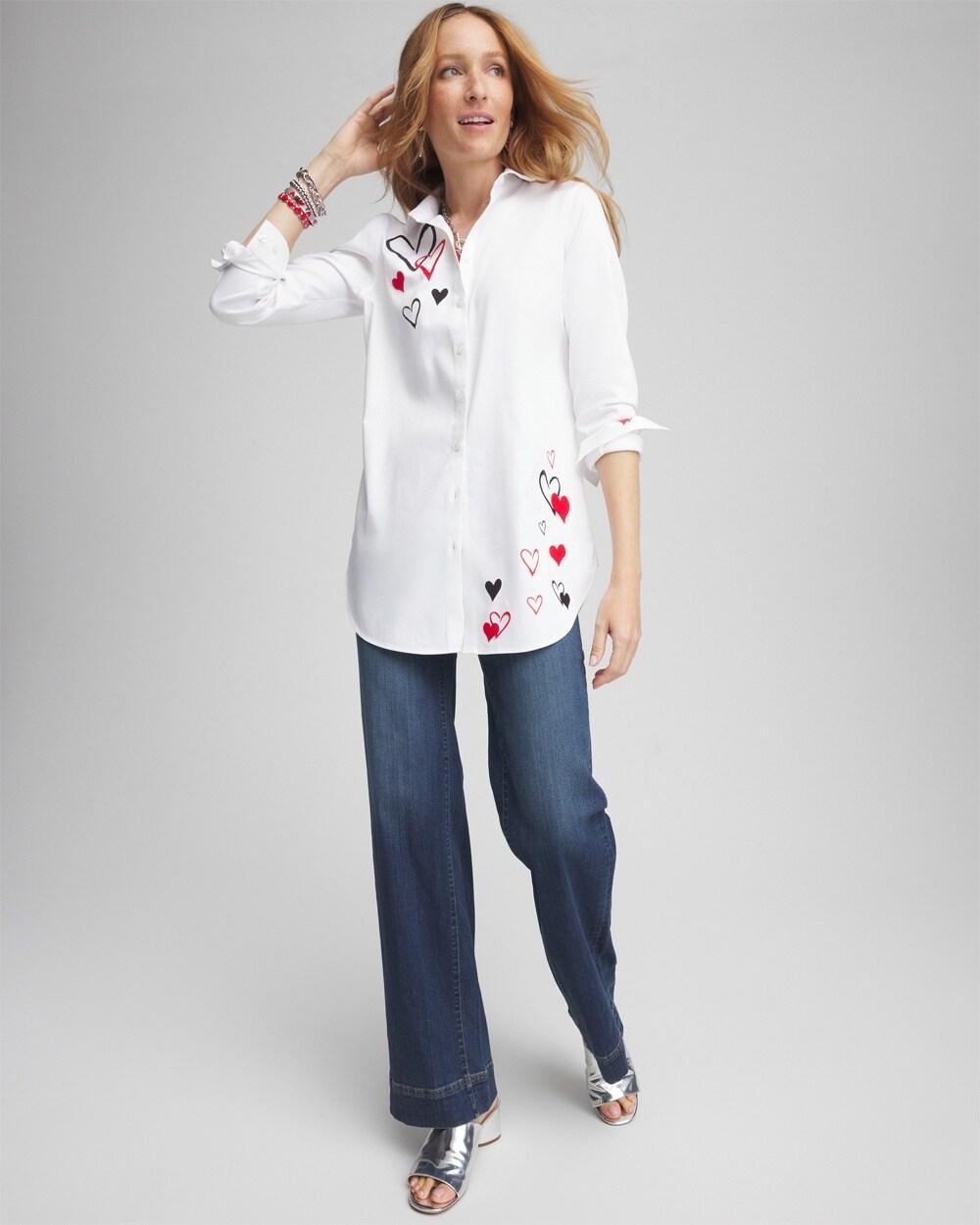 No Iron® Valentine's Day Embroidered Tunic Product Image