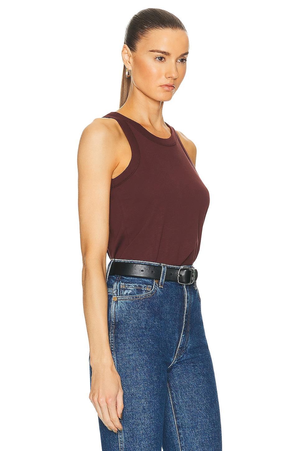 Loulou Studio Poso Tank Top Brown. (also in ). Product Image