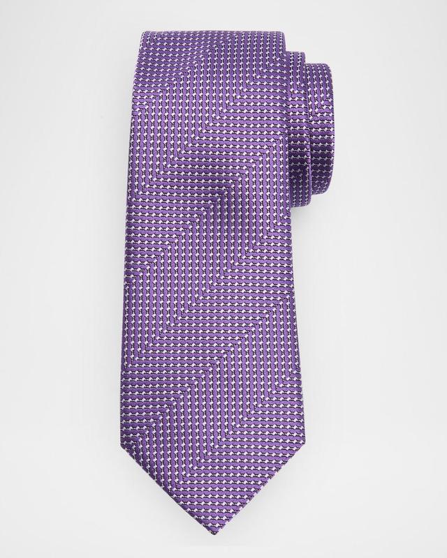 Men's Silk Geometric Jacquard Tie Product Image