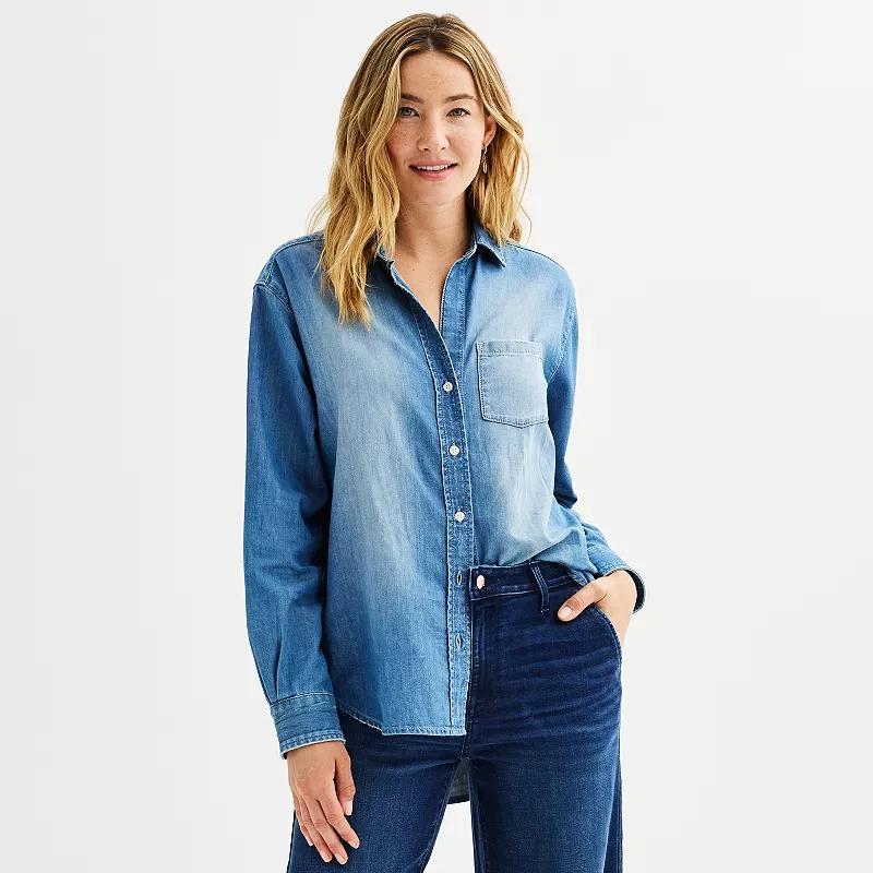 Womens Sonoma Goods For Life Denim Shirt product image