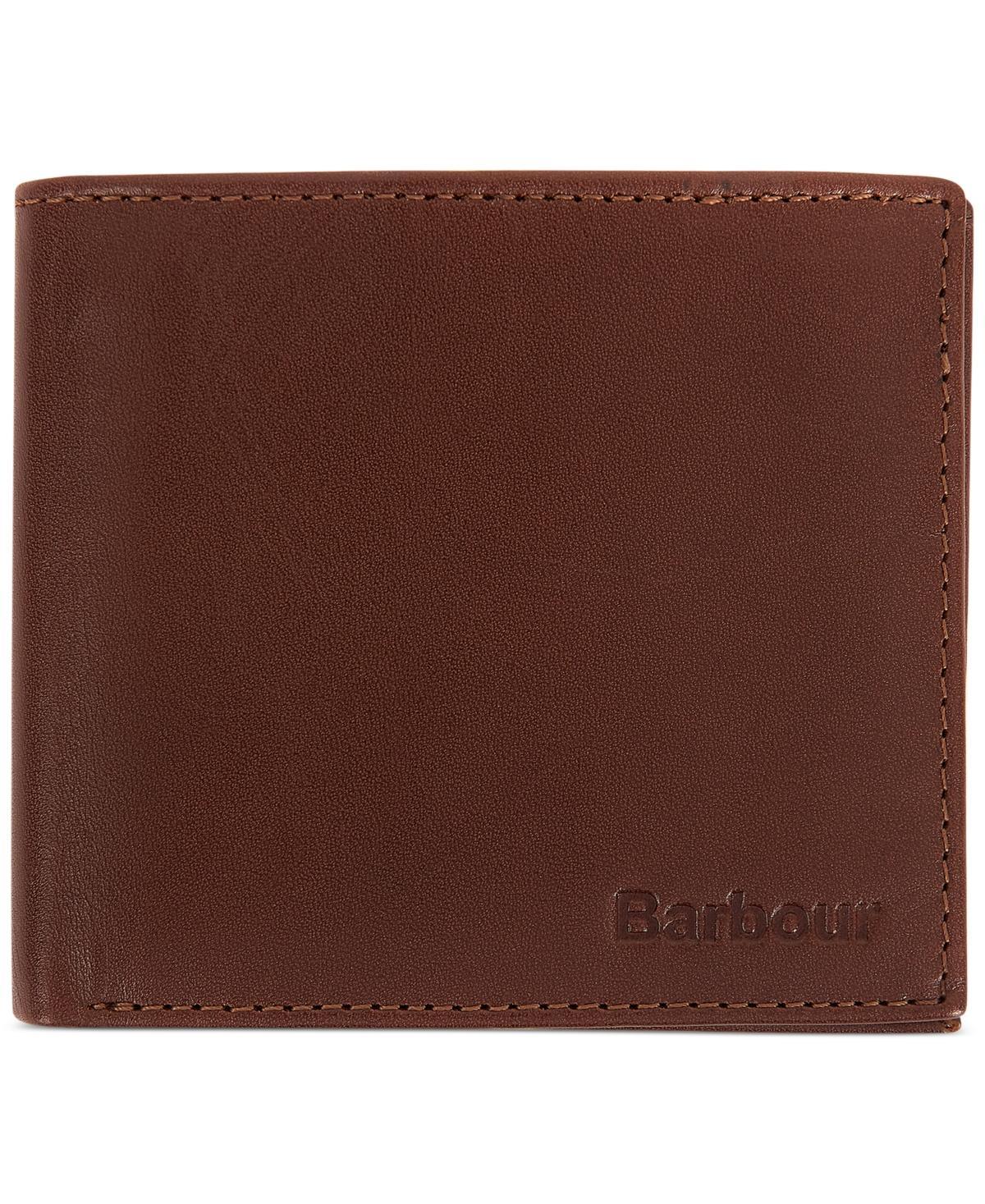 Barbour Mens Colwell Slimline Leather Billfold Wallet - Brown Product Image