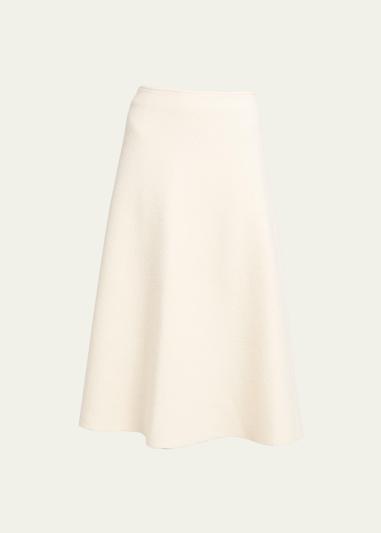Womens Asymmetric Wool Midi-Skirt Product Image