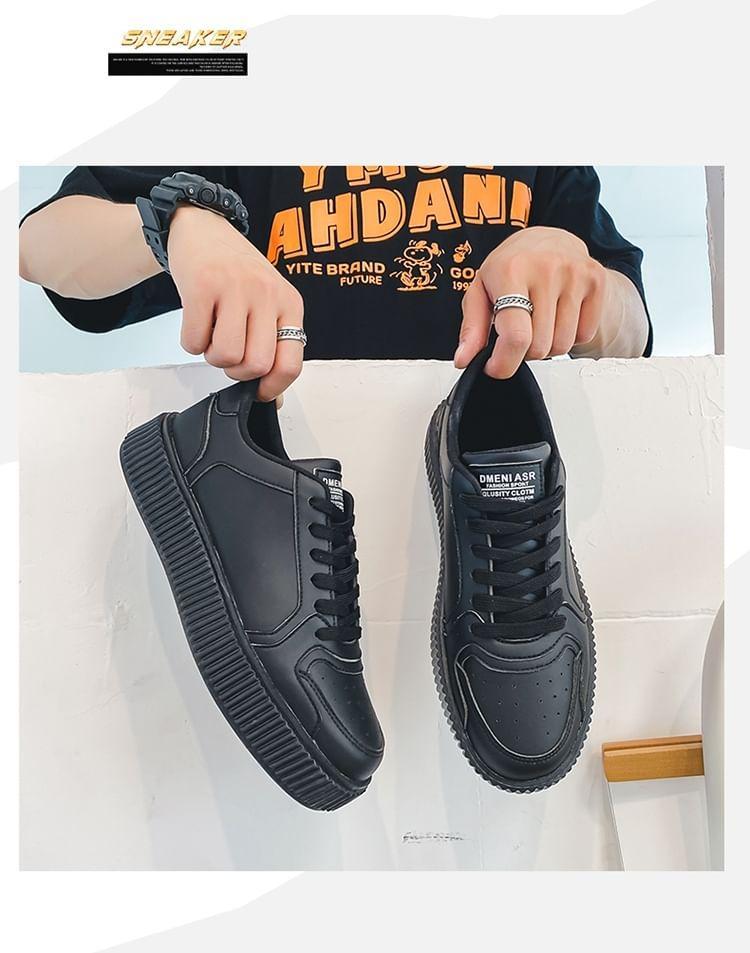 Lace-Up Platform Sneakers Product Image