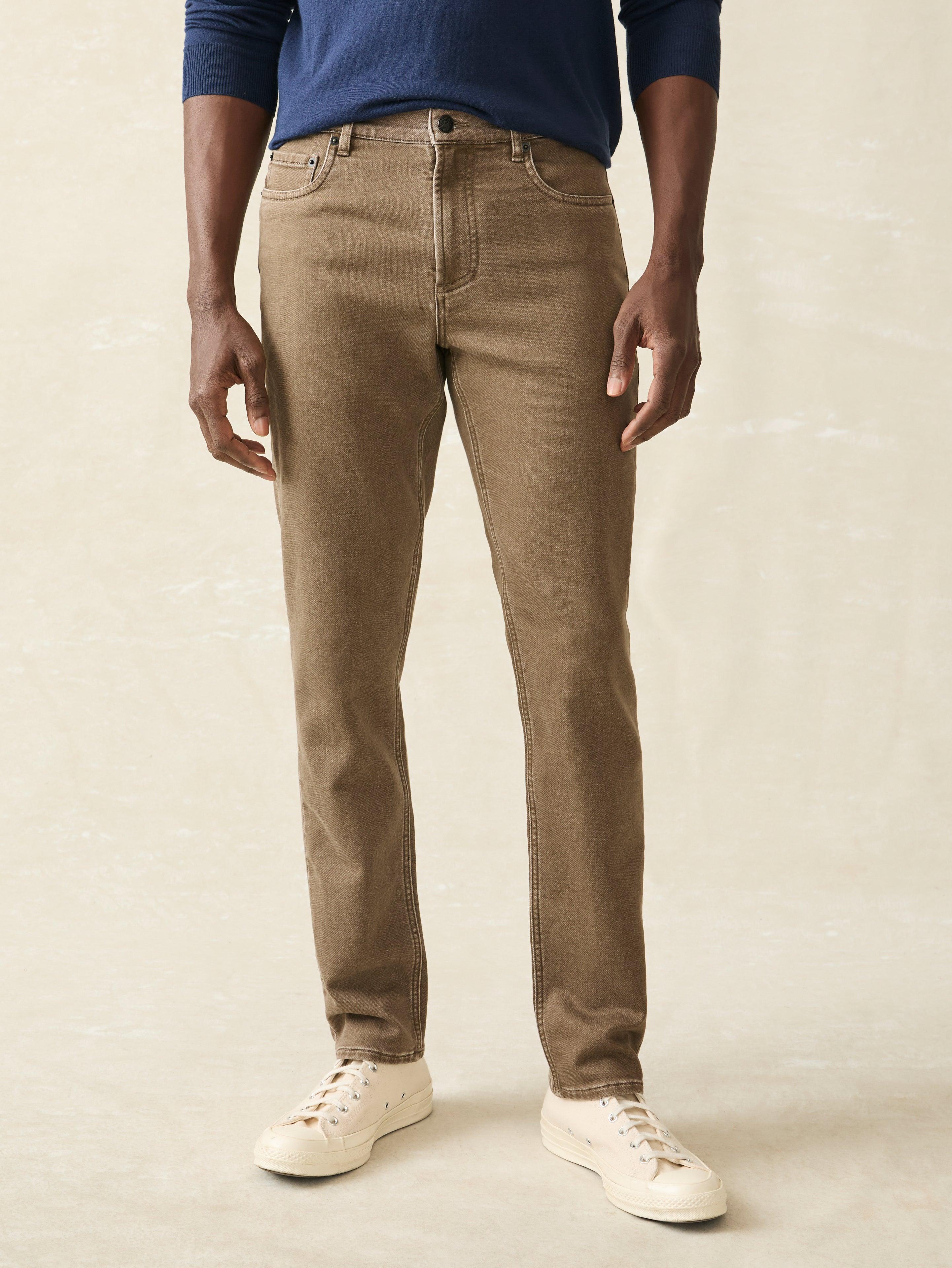 Stretch Terry 5-Pocket Pant - Driftwood Male Product Image