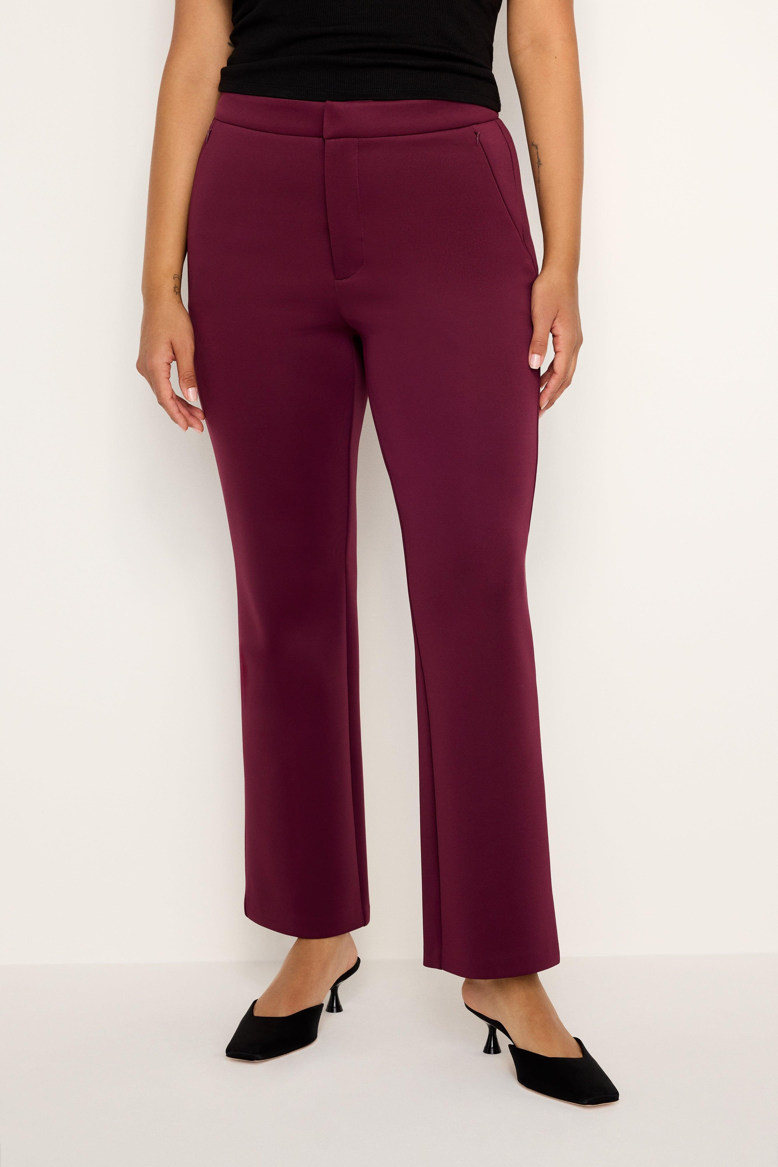 SCUBA CROPPED STRAIGHT TROUSERS | OXBLOOD002 Product Image