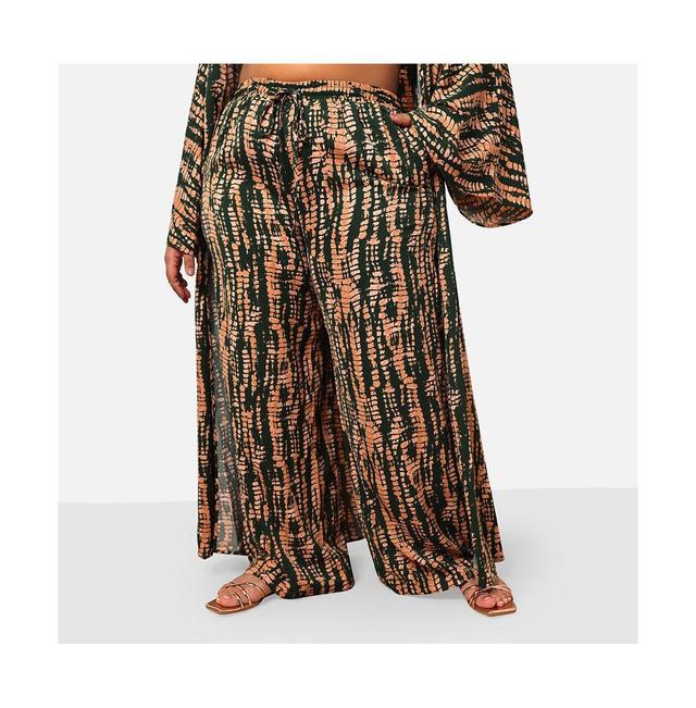 Rebdolls Womens Kadijah Abstract Print Drawstring Wide Leg Pants W. Pockets Product Image