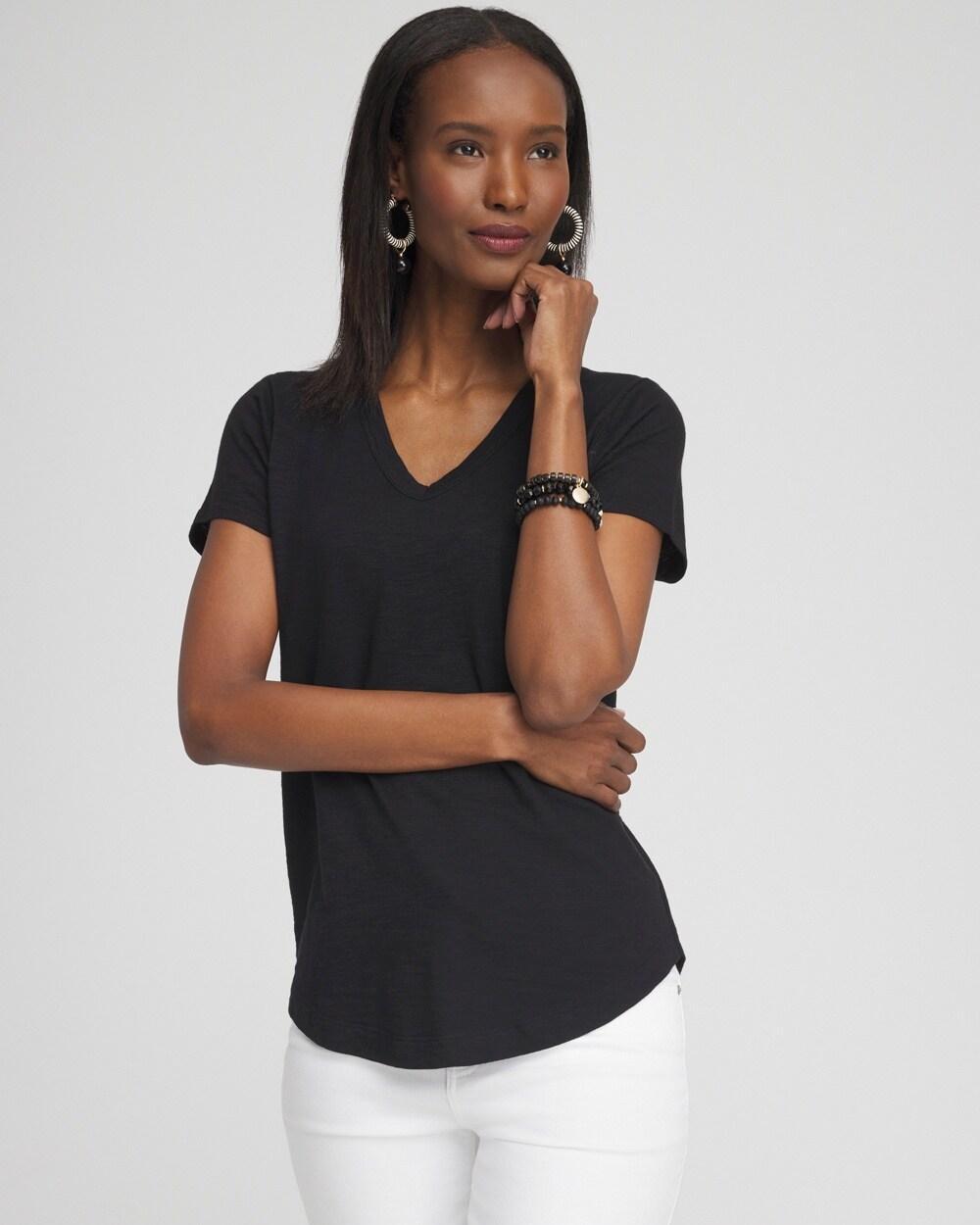 Women's Cap Sleeve V-Neck Tee Product Image