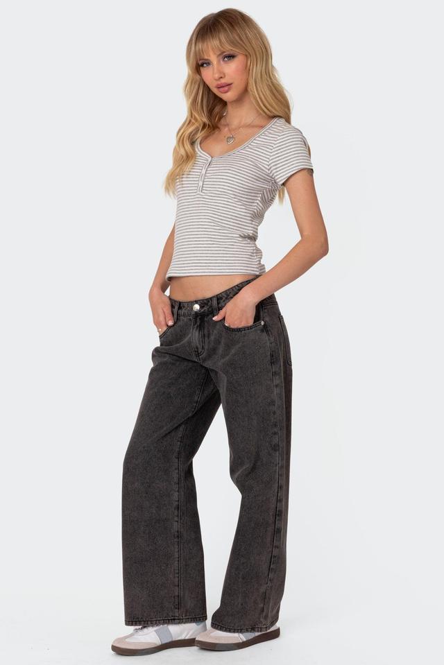 Petite Raelynn Washed Low Rise Jeans Product Image