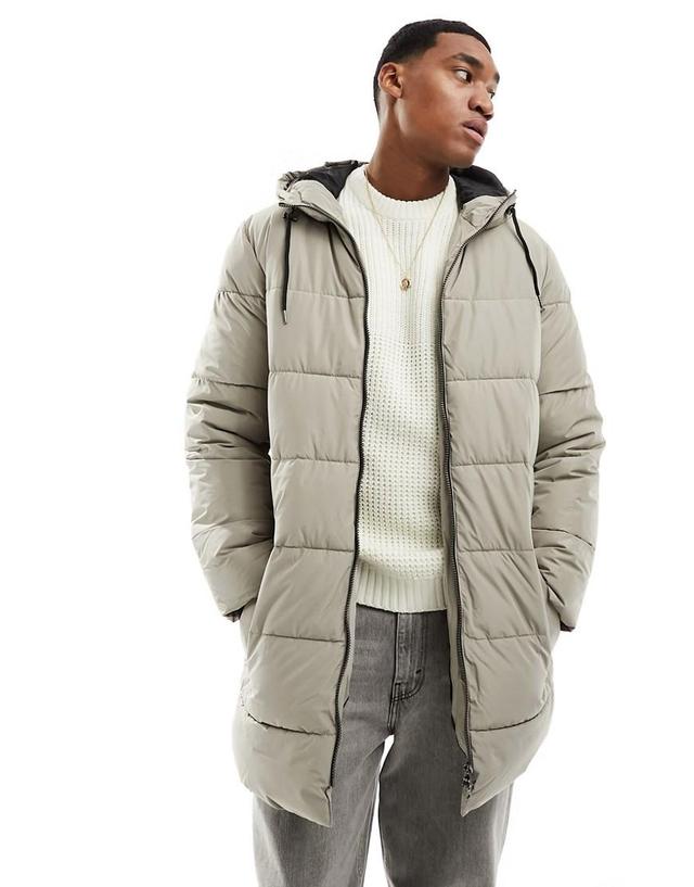 Only & Sons longline hood puffer jacket Product Image