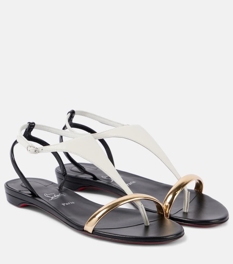 CHRISTIAN LOUBOUTIN Athinita Hardware-detailed Leather Sandals In Multicolored Product Image