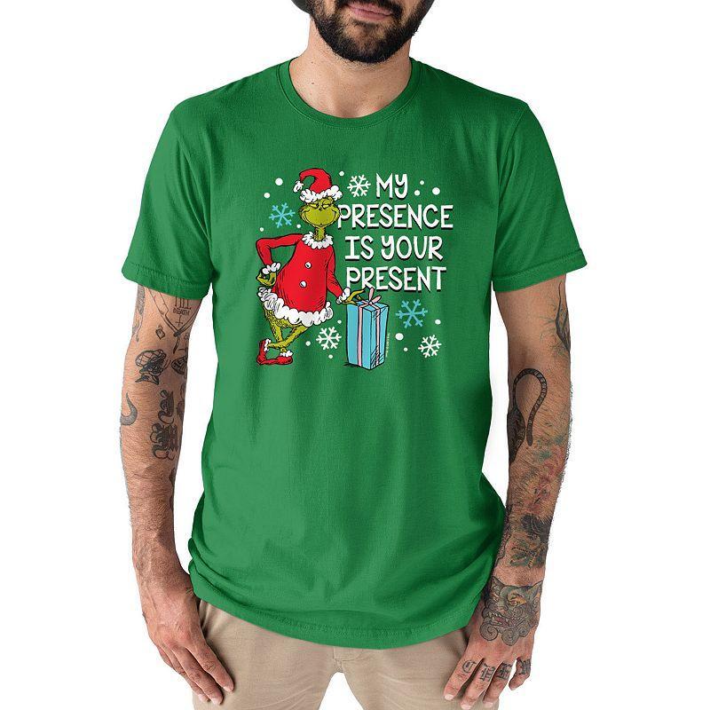 Mens Dr. Seuss Grinch My Presence Is Your Present Tee Product Image