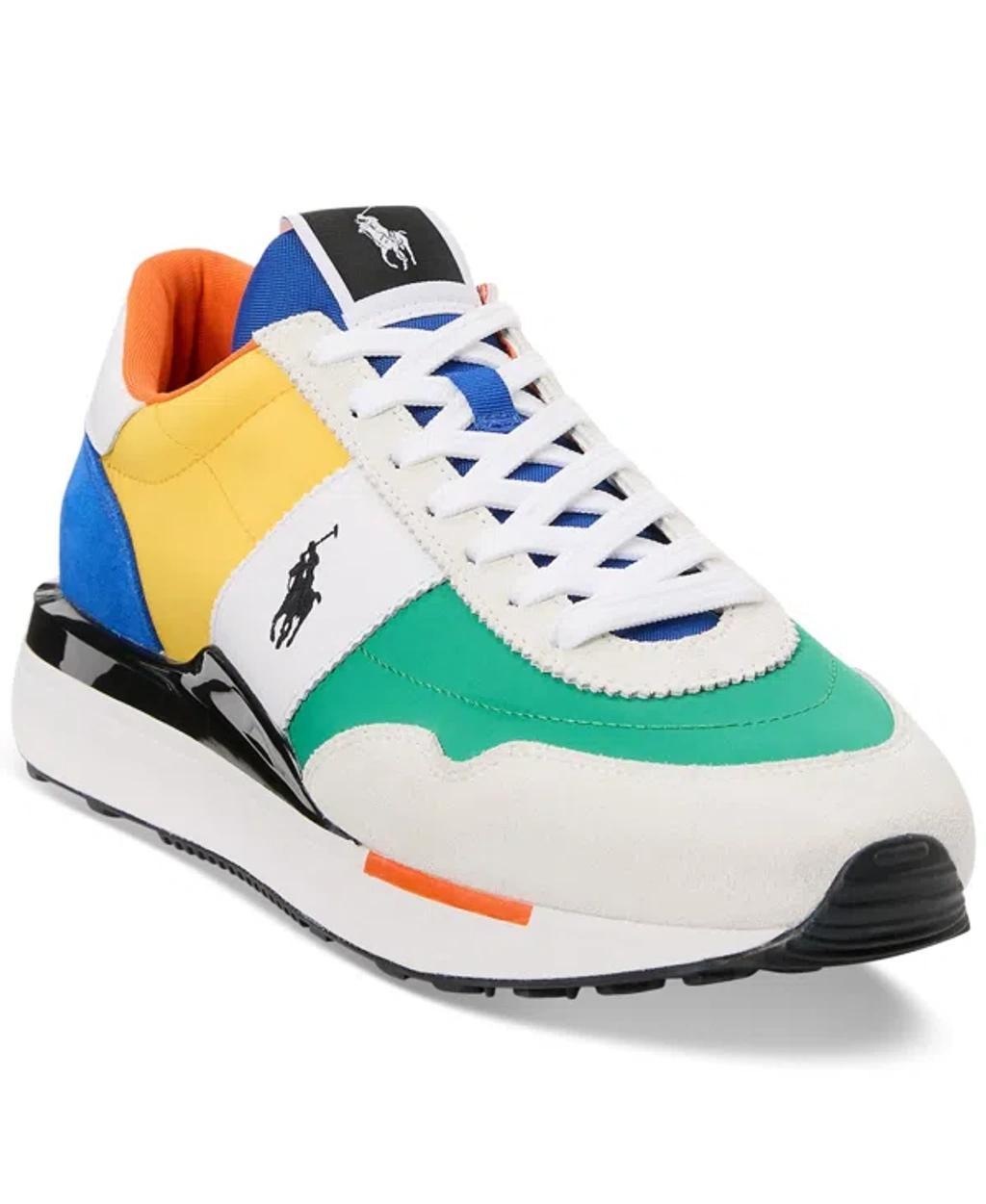 Men's Train 89 Lace-up Sneakers In Asymmetrical Colorblock Product Image