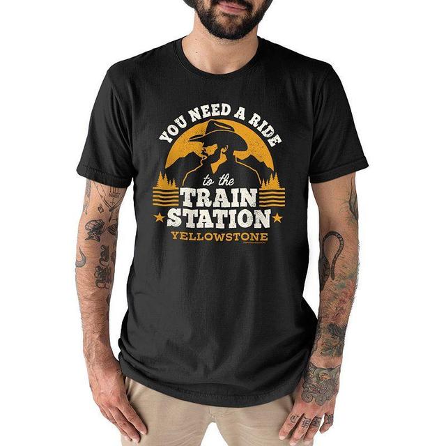 Mens Yellowstone Train Station Tee Product Image