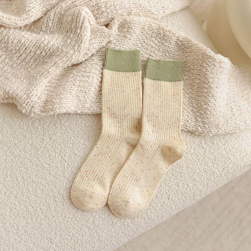 Melange Ribbed Short Socks Product Image