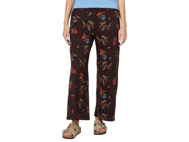 Toad&Co Chaka Wide Leg Pant (Carob Bouquet Print) Women's Clothing Product Image