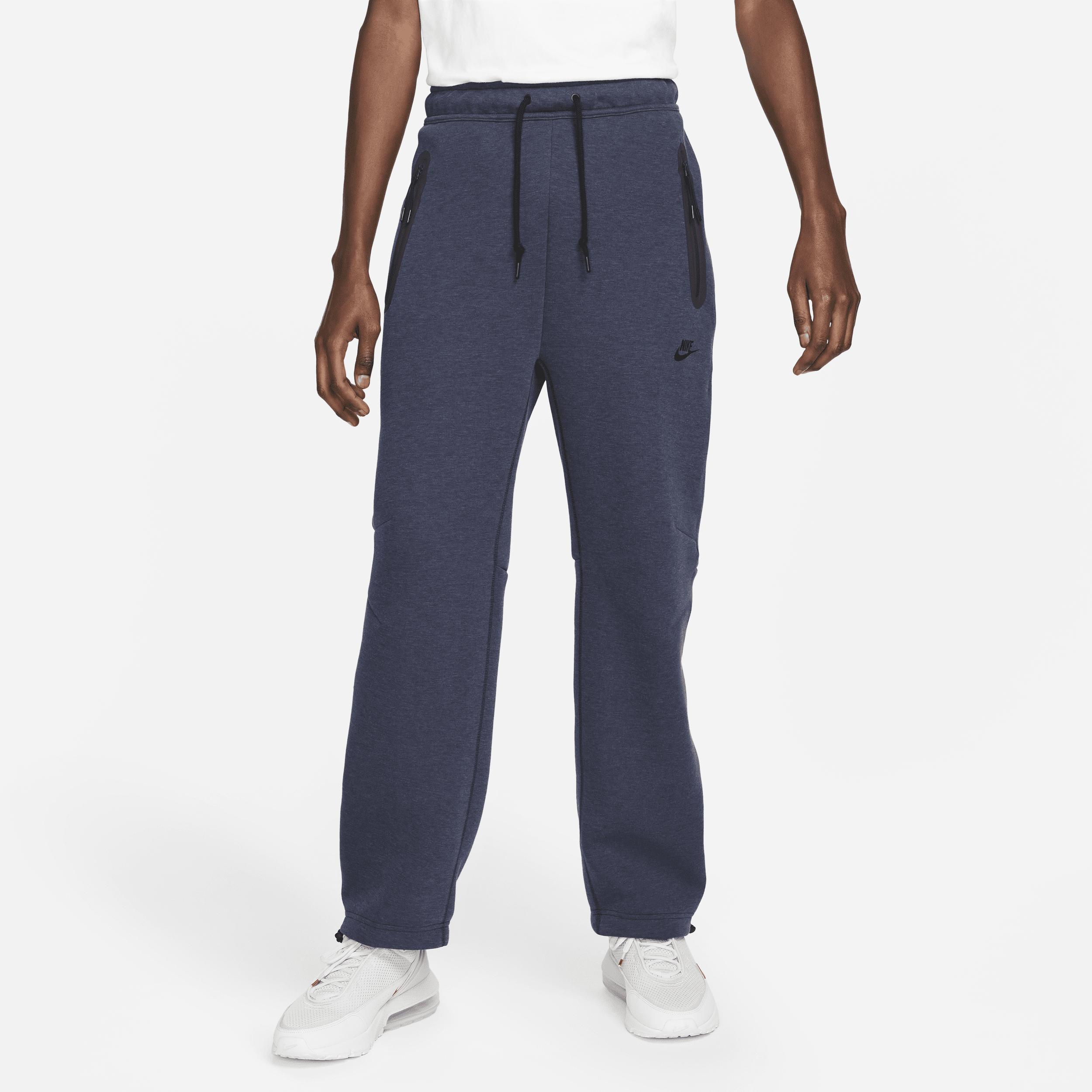 NIKE Tech Fleece Open Hem Pants In Obsidianheather/black Product Image