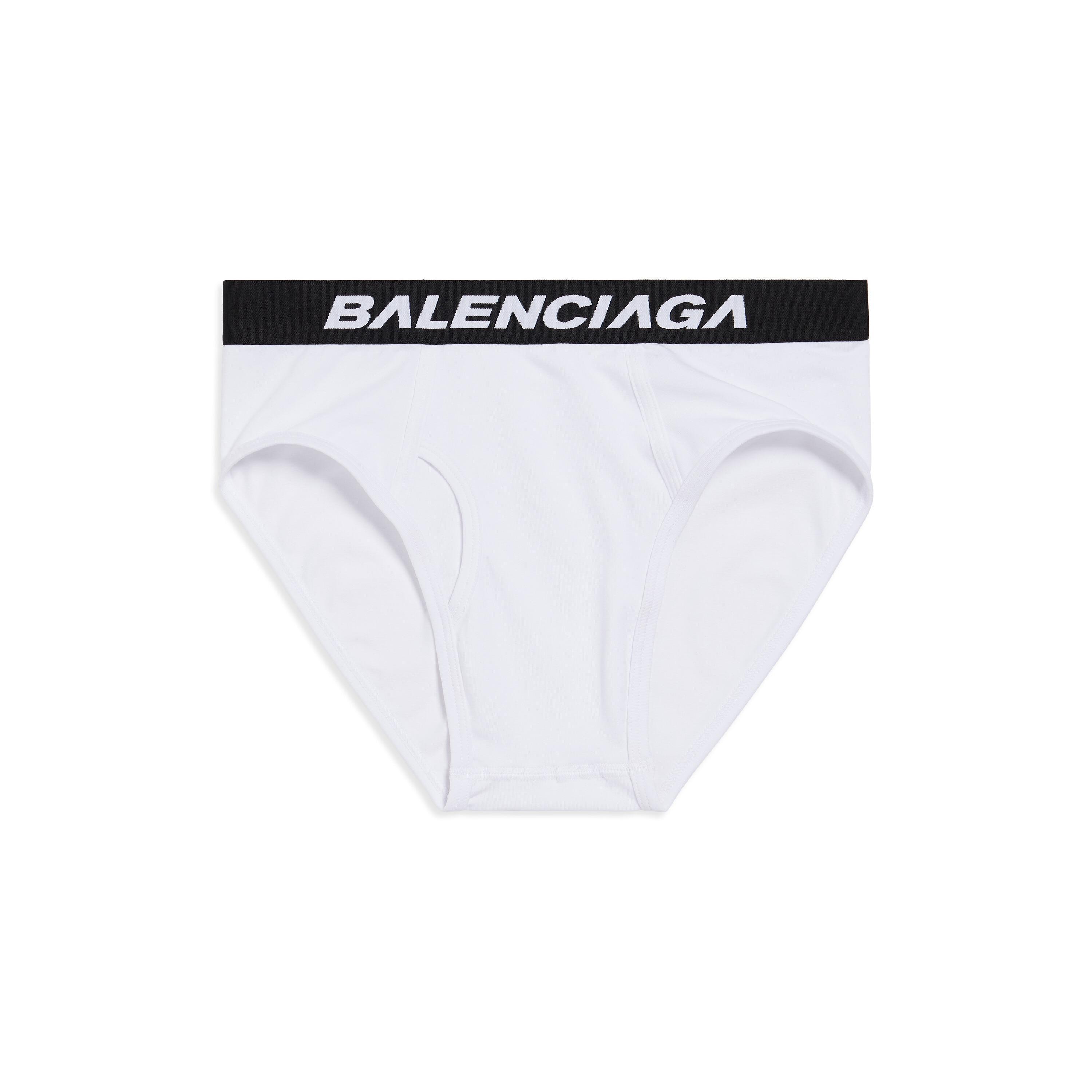 Men's Racer Briefs in White/black Product Image