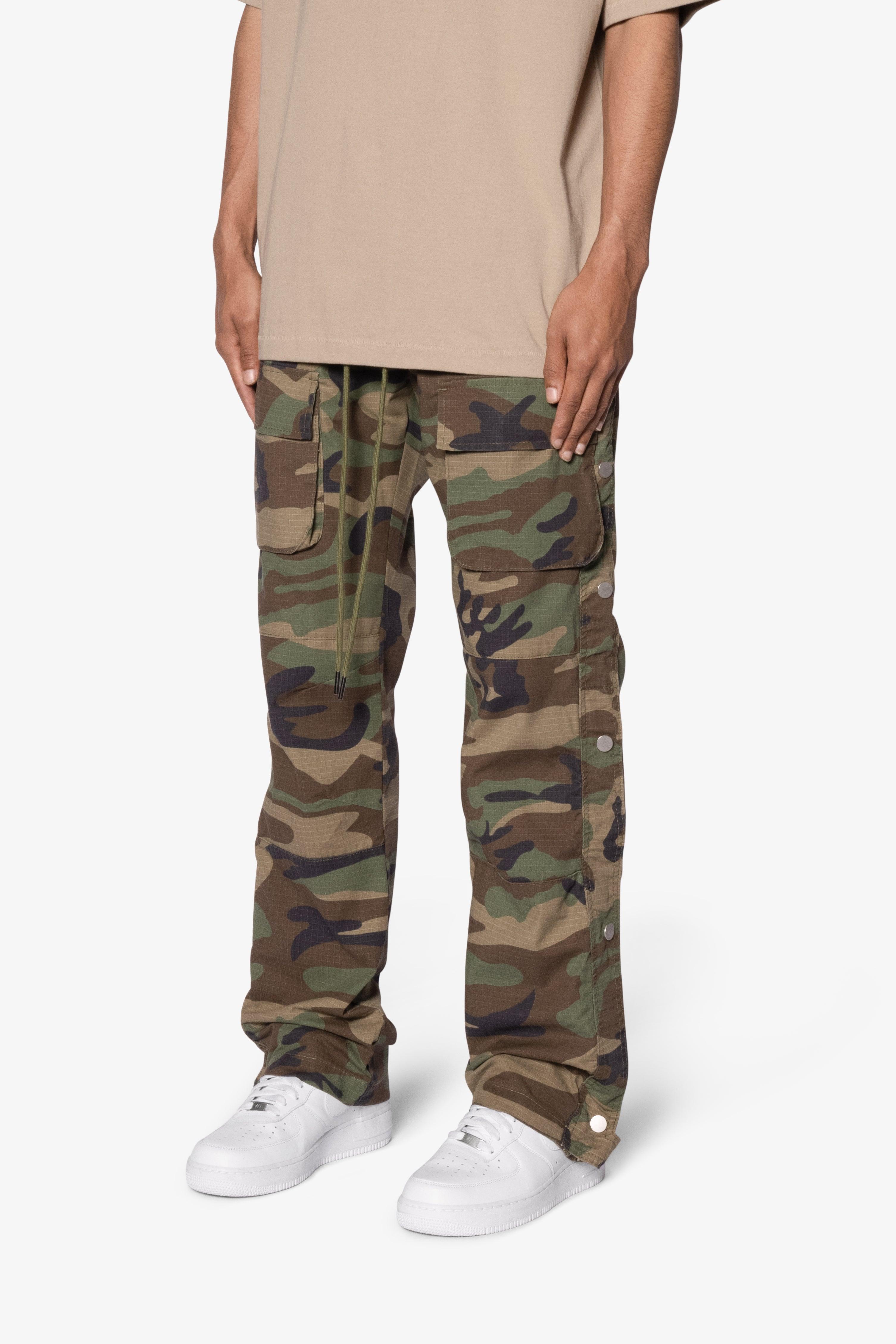 Snap Front Cargo Pants - Camo Product Image