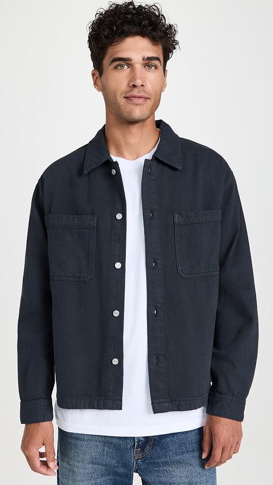 FRAME Textured Terry Double Pocket Relaxed Shirt | Shopbop Product Image