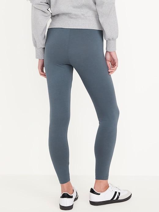 High-Waisted Jersey Ankle Leggings Product Image