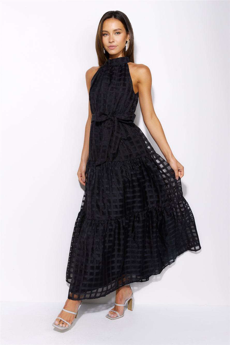 Summertime Picnic Maxi Dress Black product image