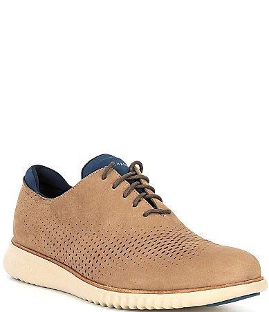 Cole Haan Mens 2.ZERGRAND Nubuck Stitchlite Laser Cut Oxfords Product Image