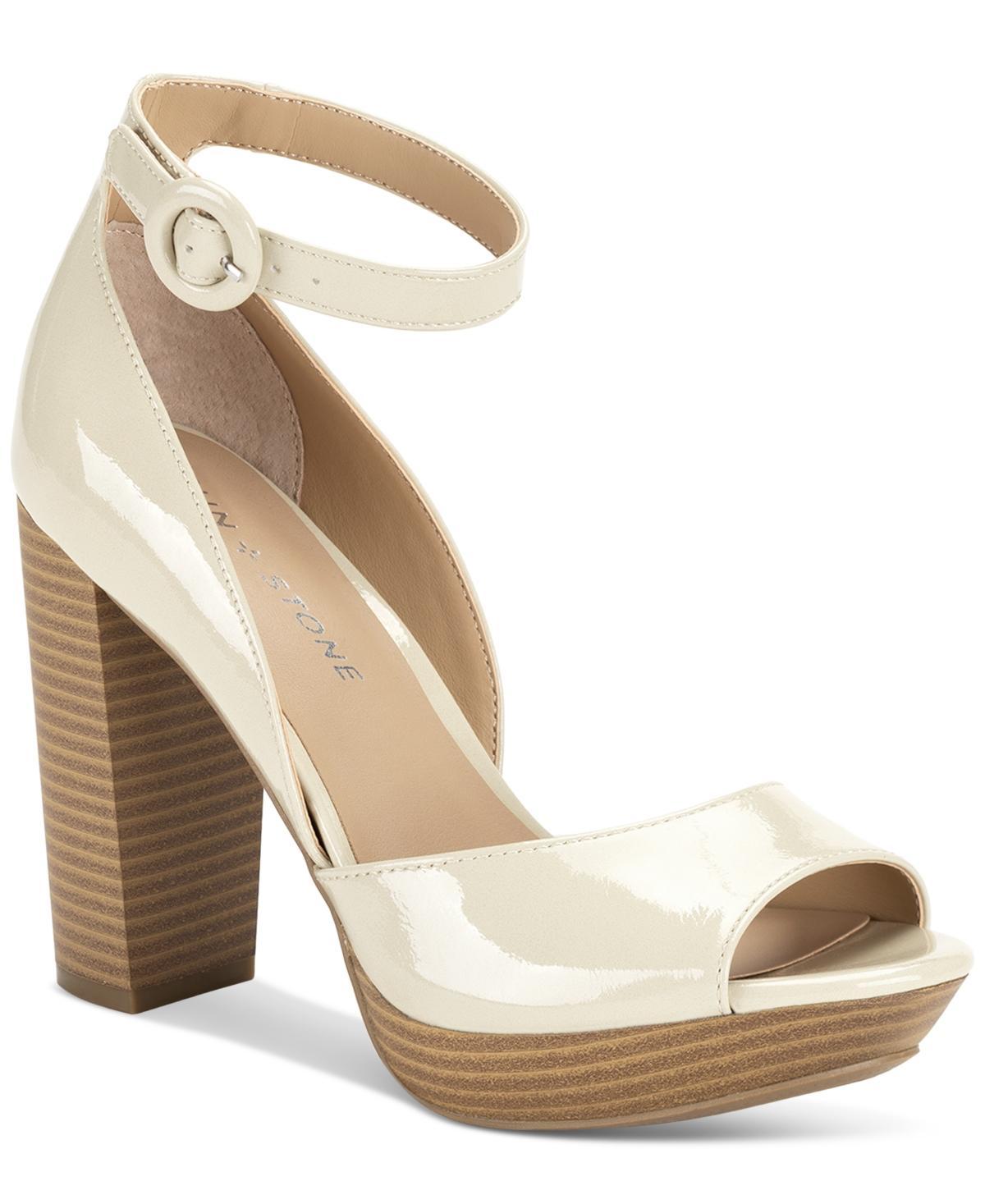 Sun + Stone Womens Reeta Peep Toe Block Heel Platform Sandals, Created for Macys Product Image