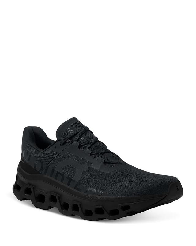 On Mens Cloudmonster Sneakers in All Black Product Image