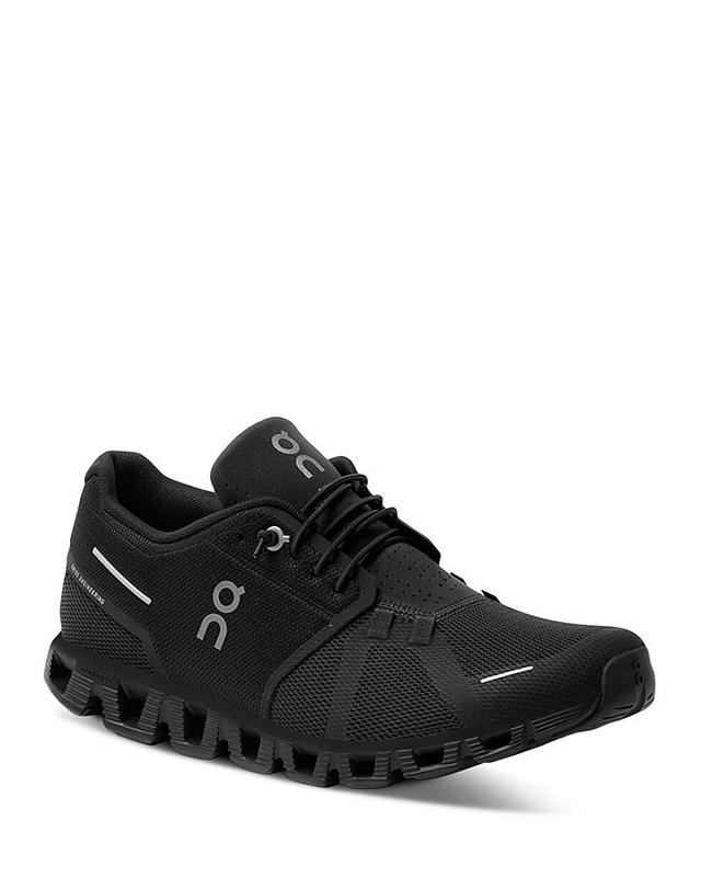 On Mens Cloud 5 Low Top Sneakers in Black/White Product Image