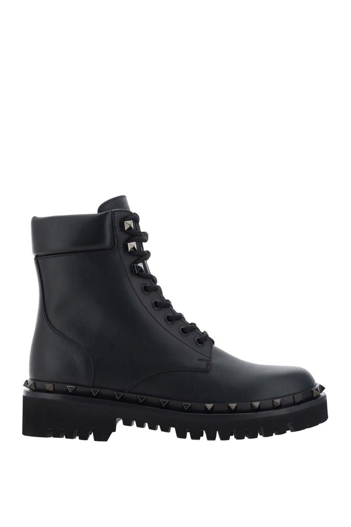 VALENTINO GARAVANI Rockstud Ankle Boots In Black Product Image