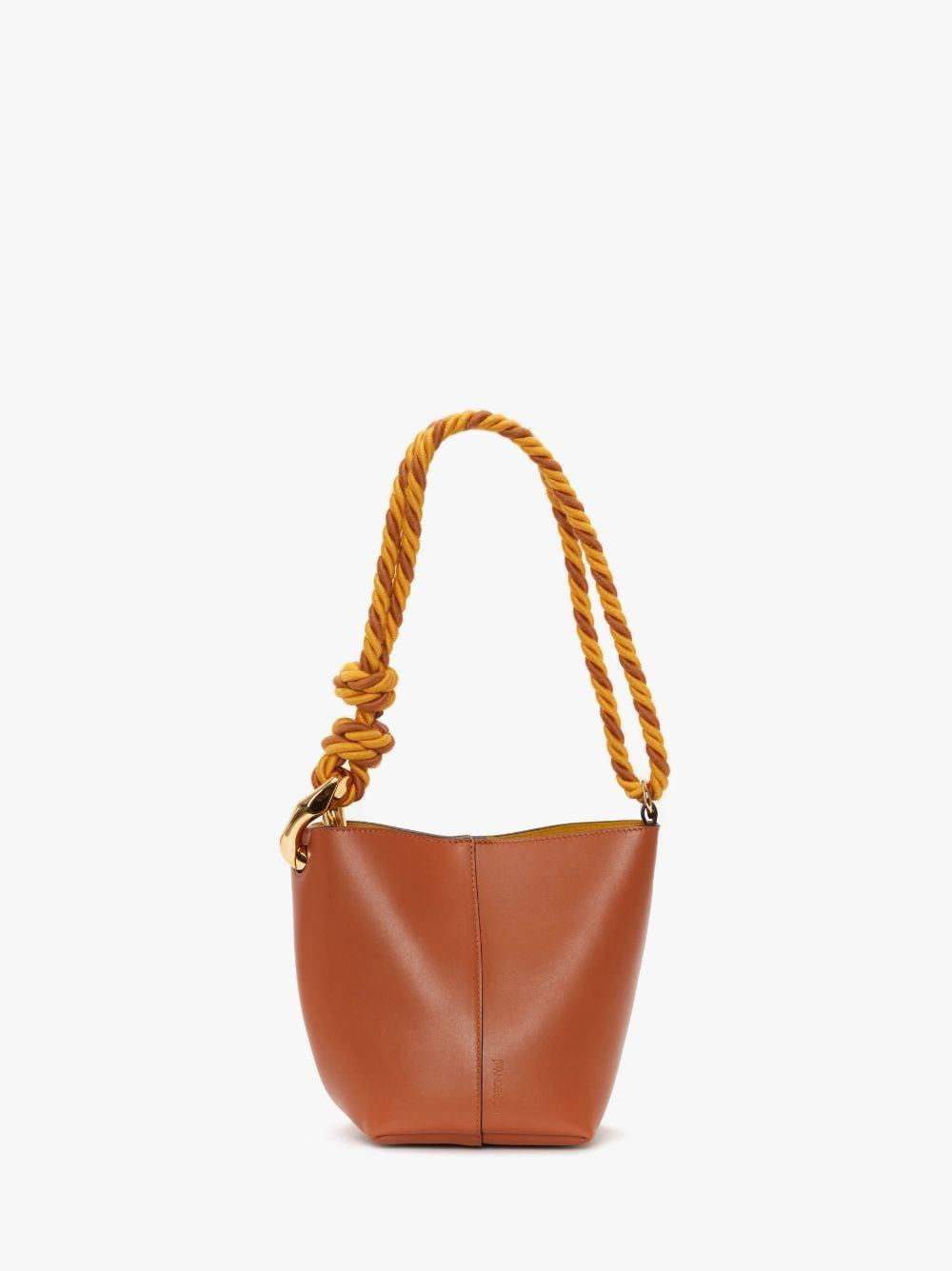 SMALL JWA CORNER BUCKET - LEATHER BUCKET BAG in brown | JW Anderson US  Product Image