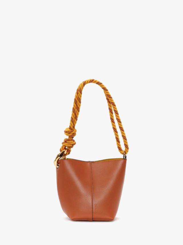 SMALL JWA CORNER BUCKET - LEATHER BUCKET BAG in brown | JW Anderson US  Product Image