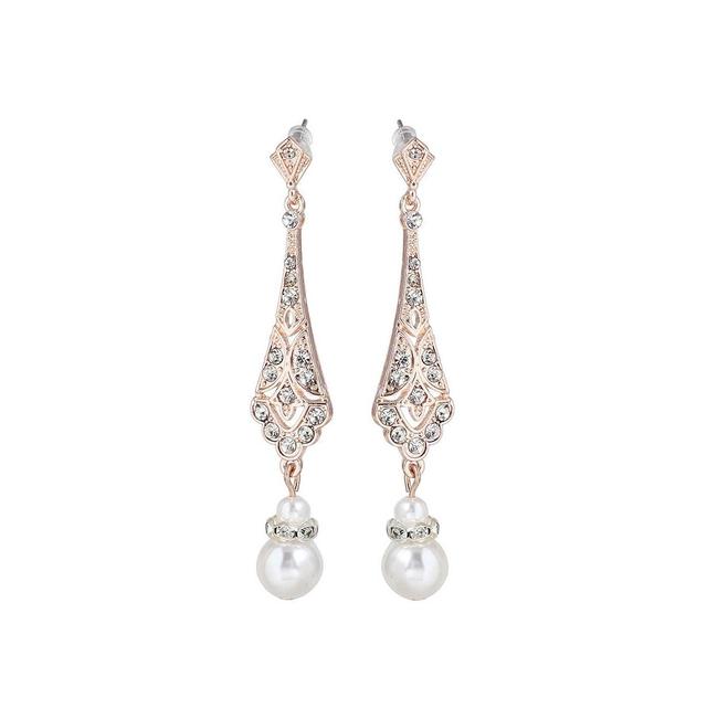 Sohi Womens Silver Dazzling Drop Earrings Product Image