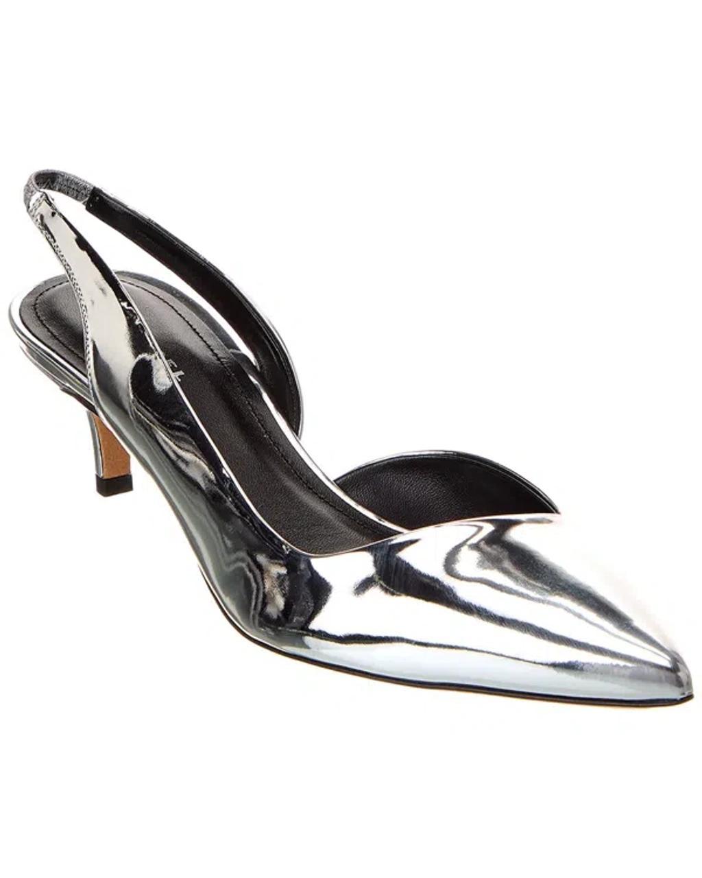 ISABEL MARANT Piery Slingback Pumps In Silver Product Image