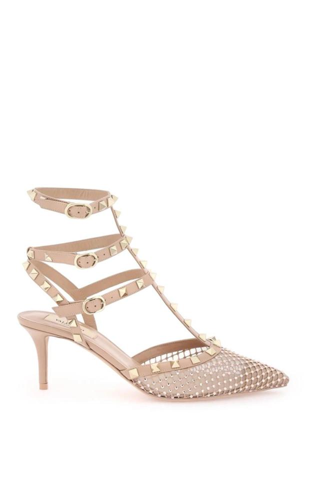 Mesh Rockstud Pumps With Crystals In Multicolor Product Image