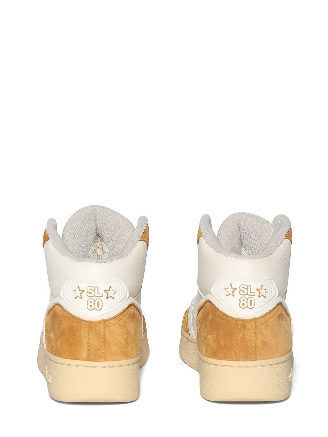 Women's Sl80 Sneakers In Leather And Suede In White Product Image