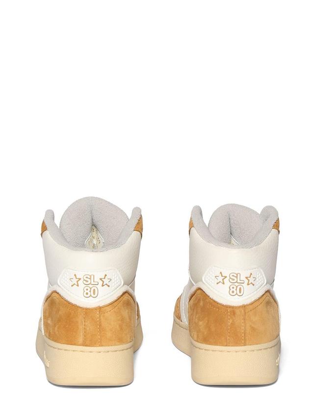 Women's Sl80 Sneakers In Leather And Suede In White Product Image