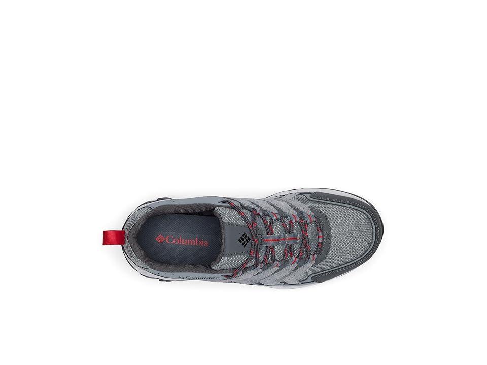 Columbia Strata Trail Low (TI Grey Steel/Mountain Red) Men's Shoes Product Image