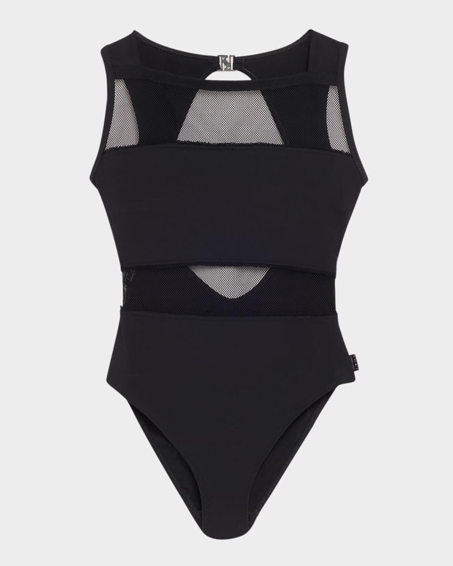 Mesh Cutout One-Piece Swimsuit Product Image