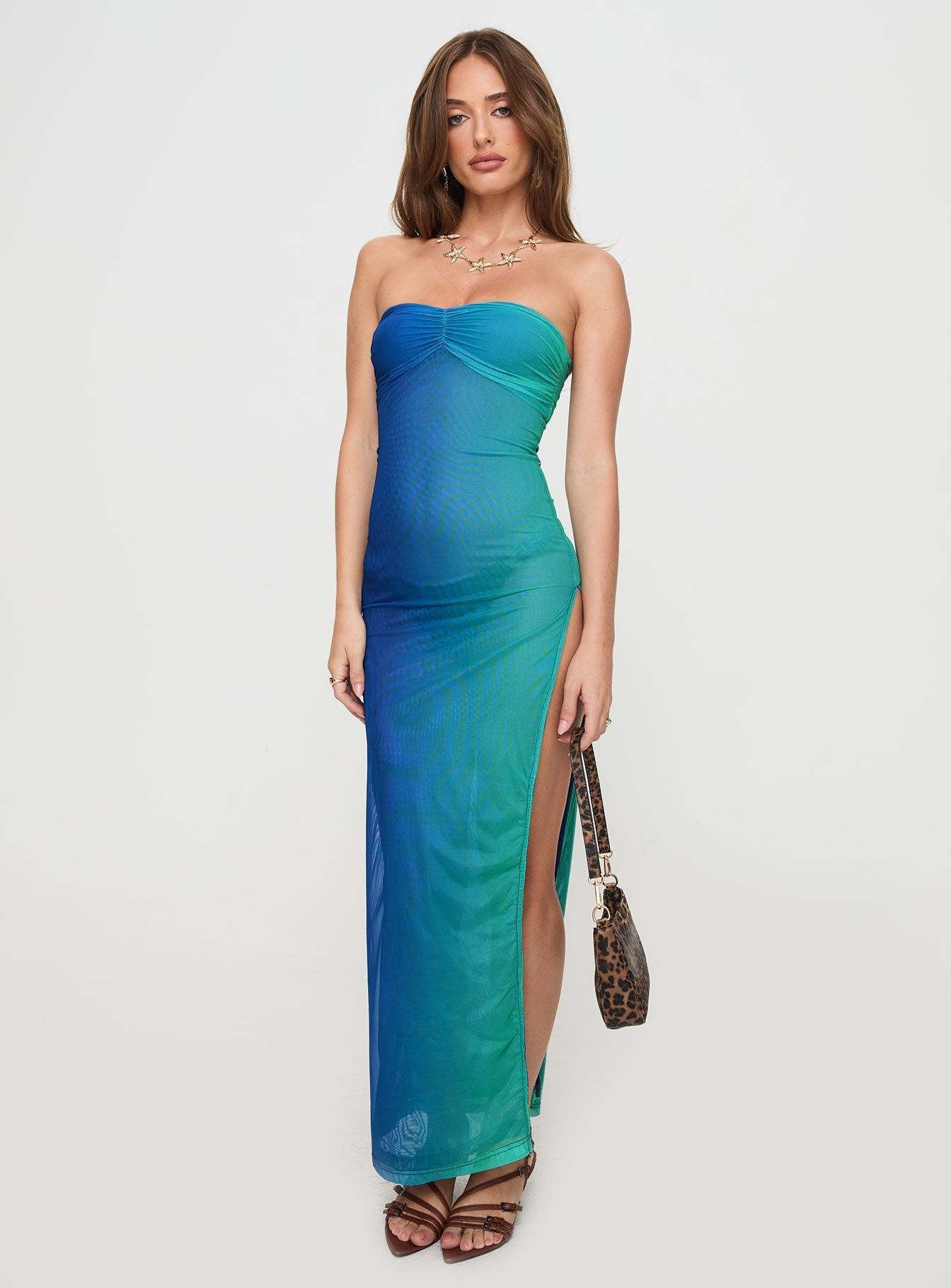 Rosalina Maxi Dress Blue Product Image