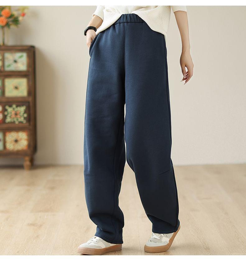 High Waist Plain Harem Pants Product Image