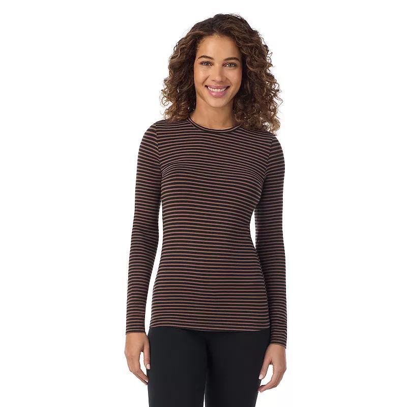 Womens Cuddl Duds Softwear with Stretch Long Sleeve Top Grey Heather Product Image