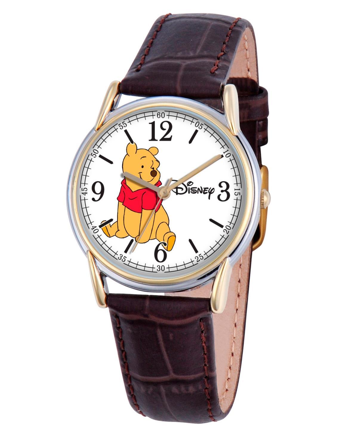 Disney Winnie Mens Cardiff Silver and Gold Alloy Watch - Brown Product Image