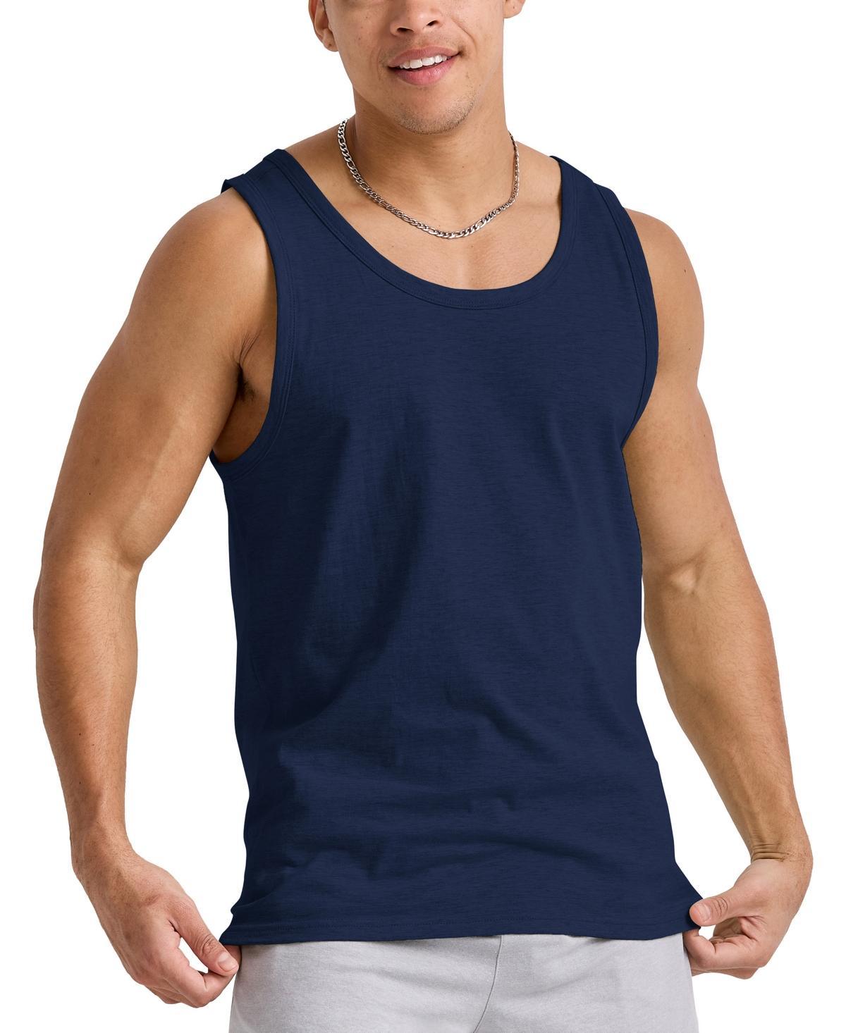 Mens Hanes Originals Tri-blend Tank Grey Product Image